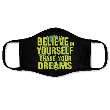 Discover Inspirational Dream  Typography Design Face Masks
