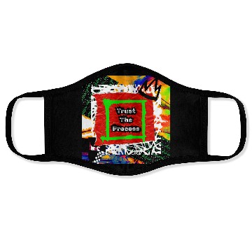 Discover Trust The Process Graffiti Style | Green Version Face Masks