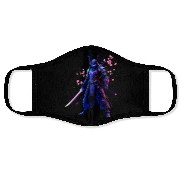 Discover Neon Samurai Warrior Face Masks