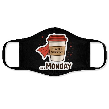 Discover Superhero Coffee Survival Design Face Masks