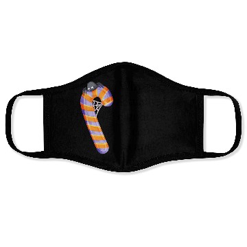 Discover Funny Quote Halloween Candy Cane with Spider Face Masks