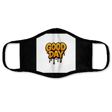 Discover Graffiti Style Good Day Text Design Face Masks