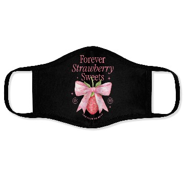Discover Forever Strawberry Sweets Vintage Design Face Masks