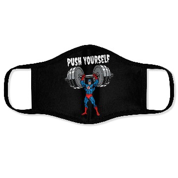 Discover Superhero Push Yourself Gym Face Masks Face Masks