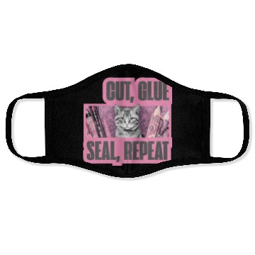 Discover Decoupage Mantra Cut Glue Seal Repeat Cat Face Masks