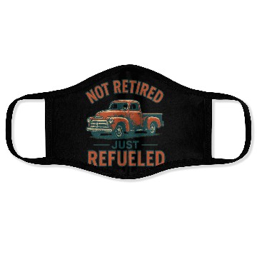 Discover Vintage Pickup Truck Retirement Humor Face Masks
