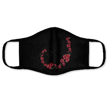 Discover Floral Crescent Moon Design Face Masks
