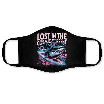 Discover Cosmic Shark Adventure Face Masks