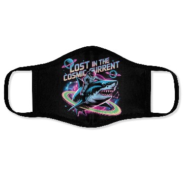 Discover Cosmic Shark Astronaut Adventure Face Masks