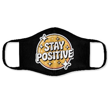 Discover Positive Vibes Motivational Sticker Face Masks