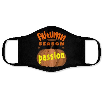 Discover Autumn Passion Pumpkin Design Face Masks