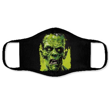Discover Green Zombie Halloween Monster Horror Design Face Masks