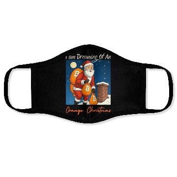 Discover Crypto BITCOIN Santa Christmas Design Face Masks