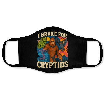 Discover Cryptid Mythical Creature Face Masks Design