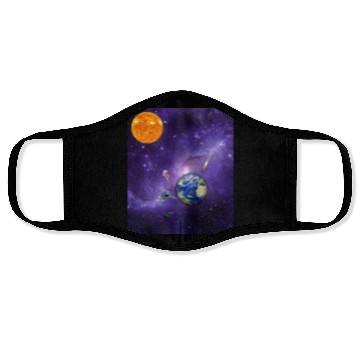 Discover Cosmic Space Adventure Design Face Masks