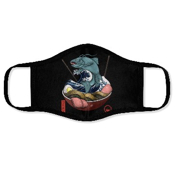 Discover Mythic Samurai Ramen Fish Japanese Art Face Masks