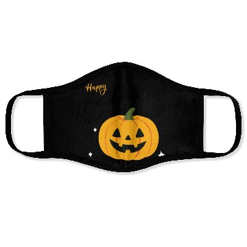 Discover Pumpkin Jack O Lantern Halloween Design Face Masks