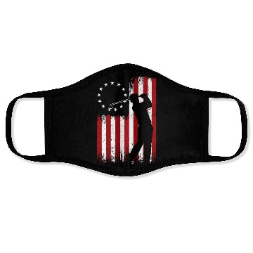 Discover American Flag Golf USA Flag Face Masks