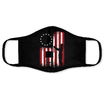 Discover American Flag Golf USA Flag Face Masks