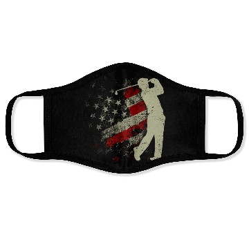 Discover American Flag Golf USA Flag Face Masks