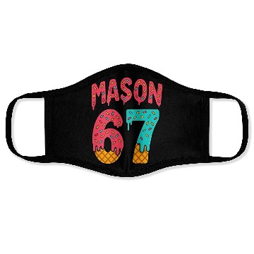 Discover Mason 67 Ice Cream Cute Meme Six Seven Face Masks