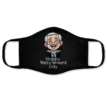 Discover Joyful Retirement Celebration Illustration Face Masks