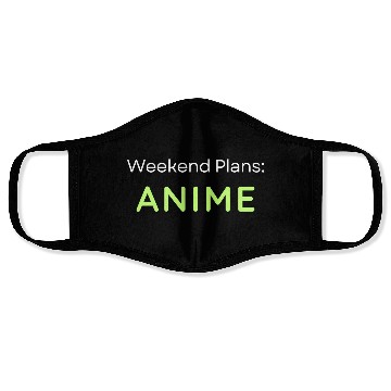 Discover Vibrant Anime Weekend Text Design Face Masks