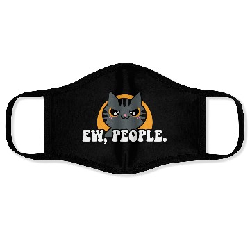 Discover Ew, People – Funny Cat Introvert Design Face Masks