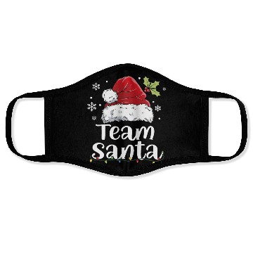 Discover Team Santa Holiday Christmas Design Face Masks