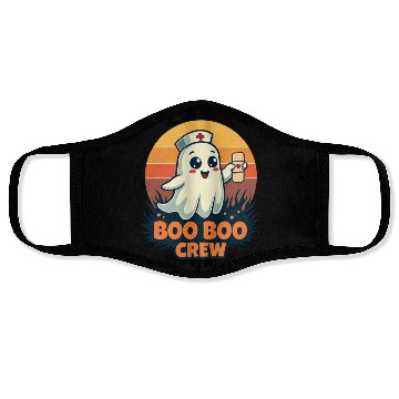 Discover Halloween Boo Boo Crew Cute Ghost Nurse Doctor Face Masks