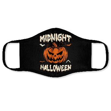 Discover Midnight Halloween Pumpkin Scary Jack-O-Lantern Face Masks