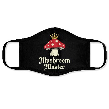 Discover Mushroom King Crown Graphic Face Masks