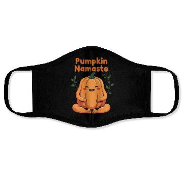 Discover Pumpkin Namaste Autumn Design Face Masks