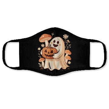 Discover Cottagecore Halloween Ghost Flower Pumpkin Face Masks