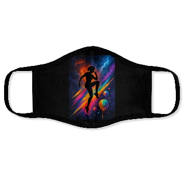 Discover Celestial Storm Dance Silhouette Face Masks