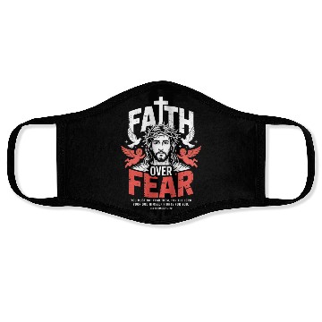Discover Faith Over Fear Christian Streetwear Face Masks