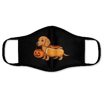 Discover Hot Dog Dachshund Halloween Face Masks