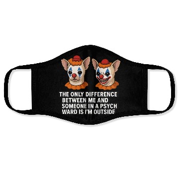 Discover Psycho Chihuahua Clown Meme  Face Masks