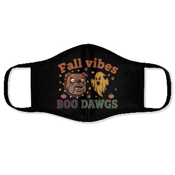 Discover Fall vibes | Halloween Bulldog Ghost  Face Masks