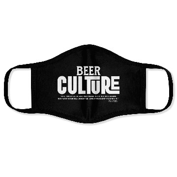 Discover Beer Culture Typography Design Face Masks