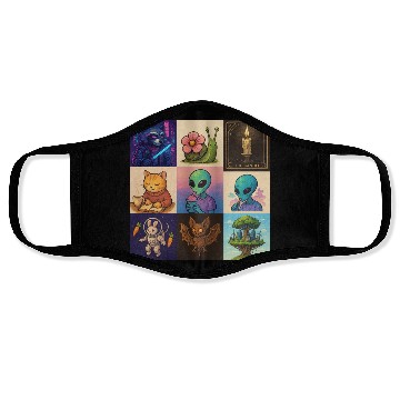 Discover Whimsical Celestial Animal and Alien Designs Face Masks