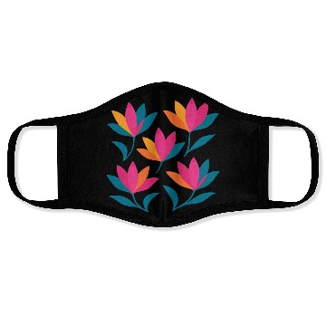 Discover Colorful Abstract Tulips Graphic Face Masks