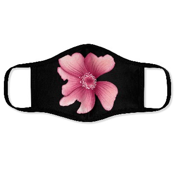 Discover Elegant Pink Hibiscus Floral Design Face Masks