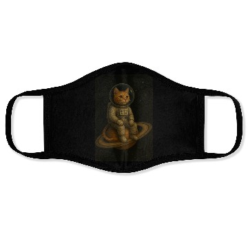 Discover Celestial Cat in Astronaut Suit Face Masks