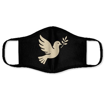Discover Elegant Dove with Olive Branch Design Face Masks