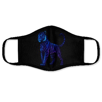 Discover Celestial Galaxy Tiger Illustration Face Masks