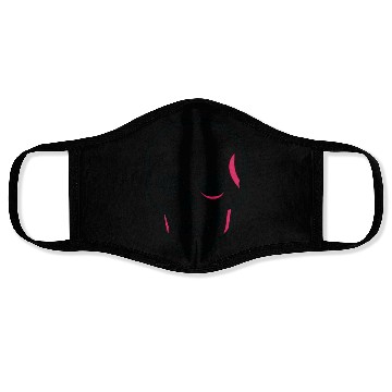 Discover Neon Pink Skull Graphic Design Face Masks