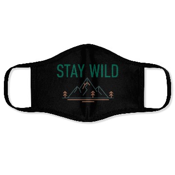 Discover Mountain Wilderness Stay Wild Face Masks
