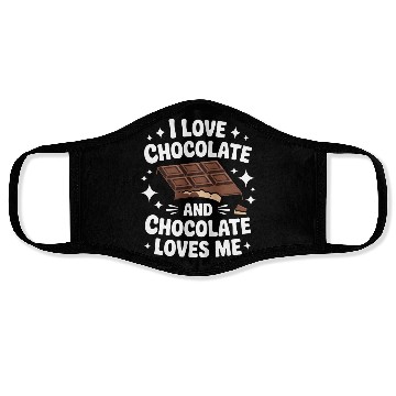 Discover Chocolate Love Quote Design Face Masks