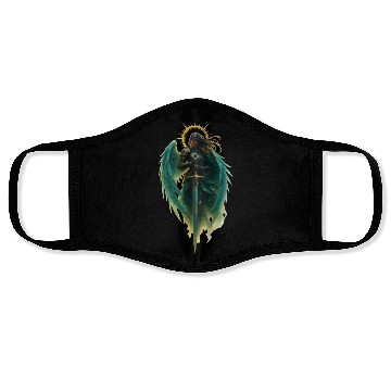 Discover Celestial Guardian Angel Illustration Face Masks